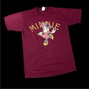 Vintage 90s Minnie Mouse Red Burgundy Disney Mickey Unlimited Shirt